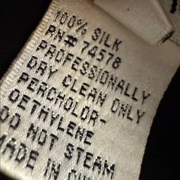 CACHE 100% Silk Black Asymmetrical Midi Dress Y2K 90’s 2 Beaded Sleeveless Party - Picture 8 of 8